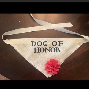 Dog of Honor Burlap Wedding Bandana